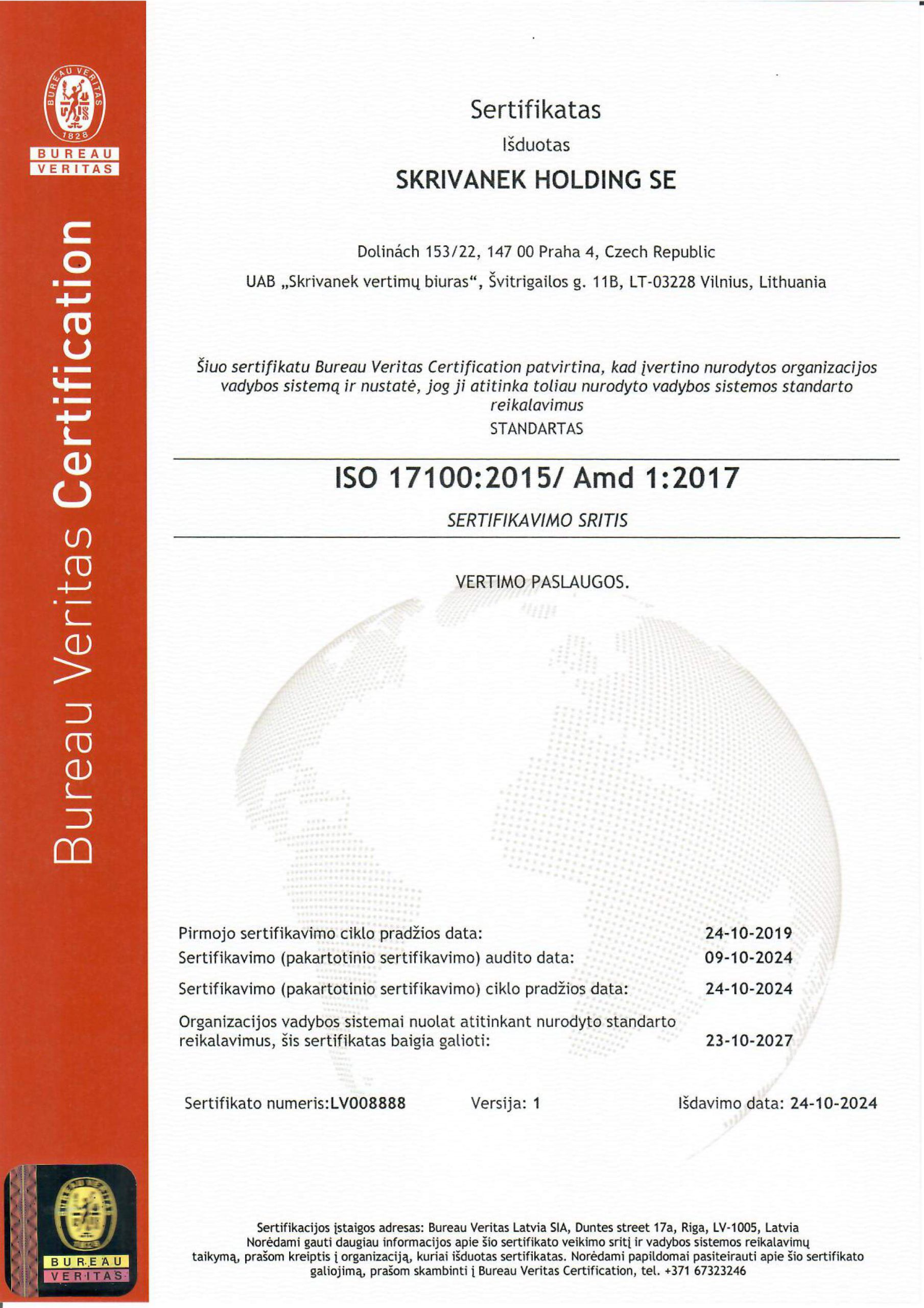LST EN ISO 17100 2015 LT